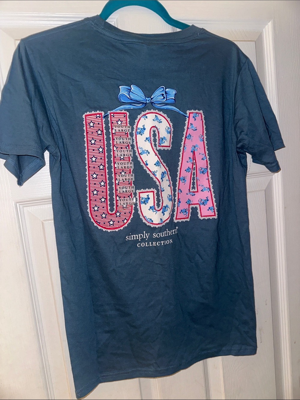 Southern Comfort Youth Large USA Graphic Short-Sleeve Tee - Blue